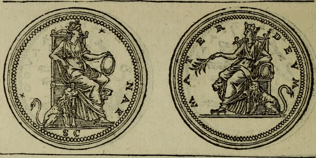 An illustration from Discours de la religion des anciens Romains : de la castrametation & discipline militaire d'iceux. Des bains & antiques exercitations grecques & romaines ..., 1581, leaf 99