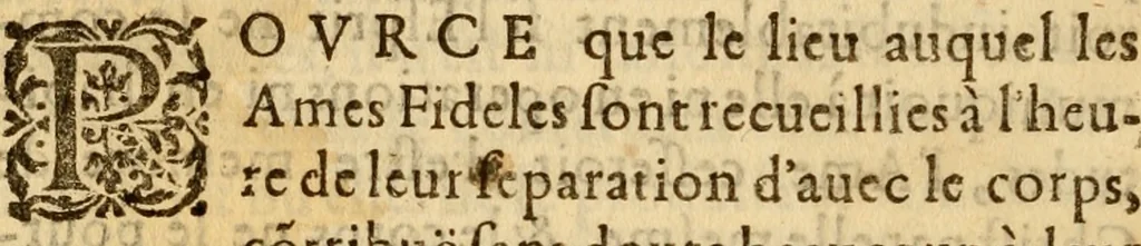 An illustration from Discours de l'éstat des fideles après la mort, 1646, leaf 69