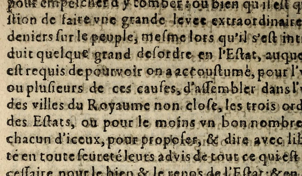 An illustration from Discours d'un genti-homme françois à la noblesse de France : sur l'ouverture de l'assemblee des Estats generaux dans la ville de Paris en ceste annee 1614 /, 1614, leaf 12