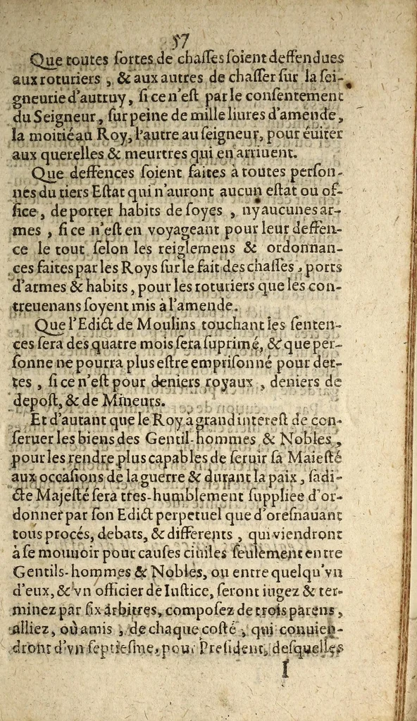An illustration from Discours d'un genti-homme françois à la noblesse de France : sur l'ouverture de l'assemblee des Estats generaux dans la ville de Paris en ceste annee 1614 /, 1614, leaf 67