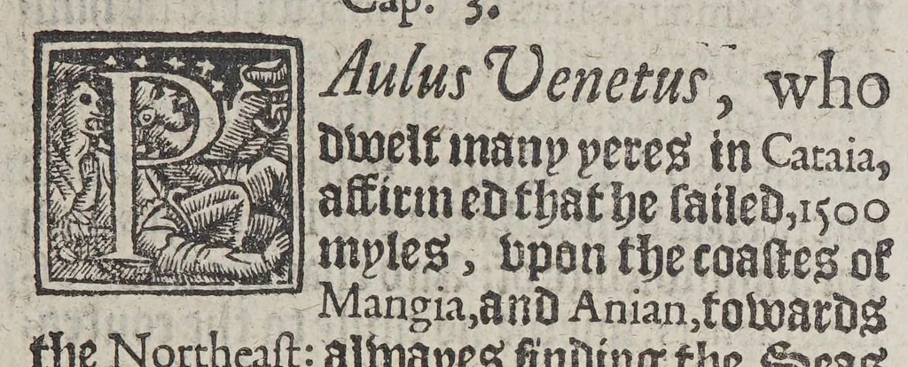 An illustration from A discourse of a discouerie for a new passage to Cataia., 1576, leaf 57