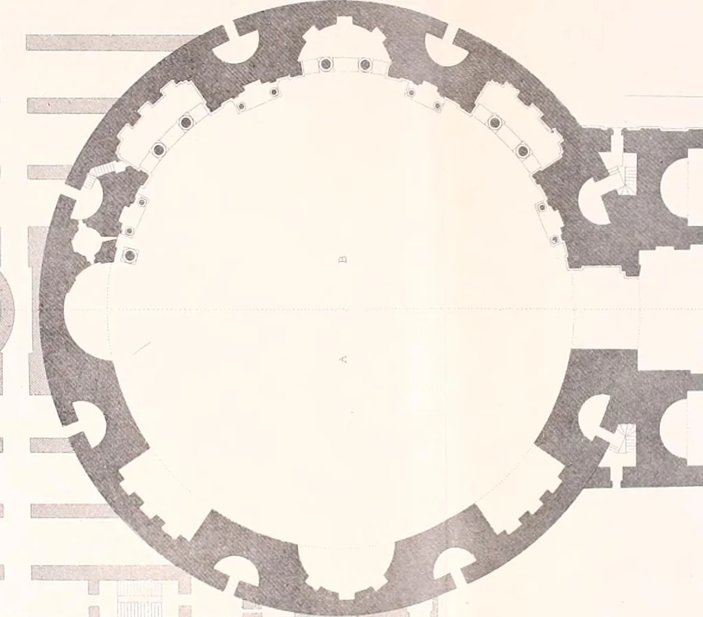 An illustration from Discourses on architecture, 1875, leaf 139