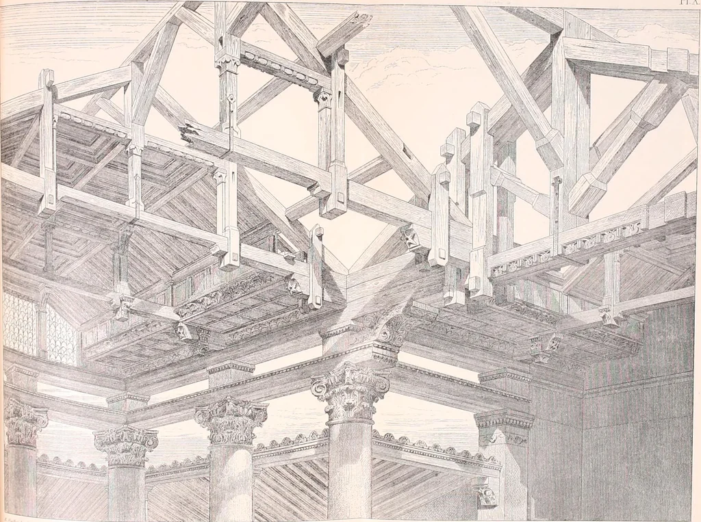 An illustration from Discourses on architecture, 1875, leaf 197