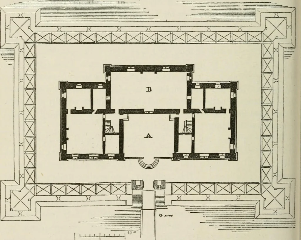 An illustration from Discourses on architecture, 1875, leaf 465