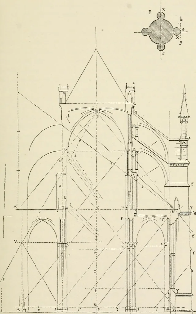 An illustration from Discourses on architecture, 1875, leaf 516