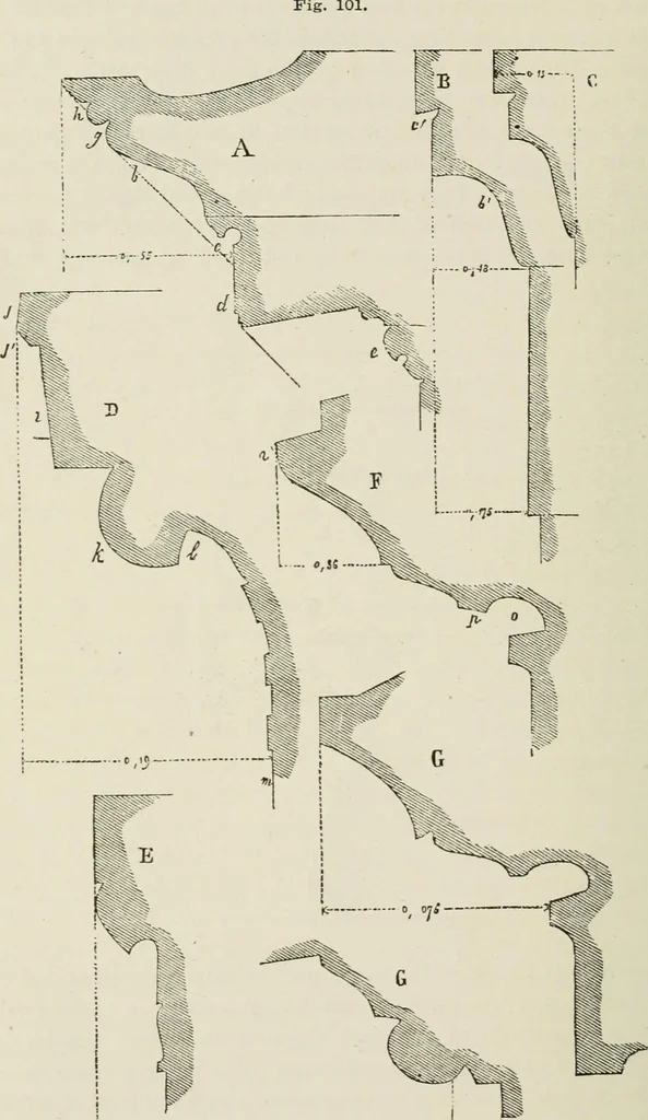 An illustration from Discourses on architecture, 1875, leaf 553