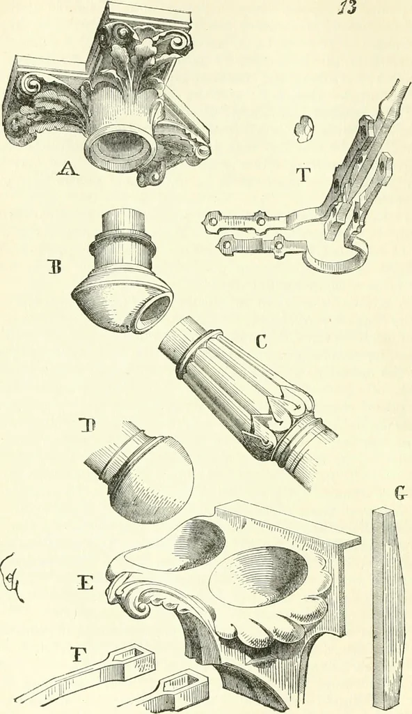 An illustration from Discourses on architecture, 1875, leaf 102