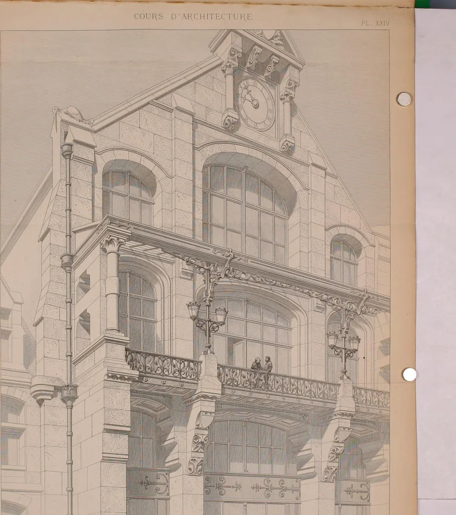 An illustration from Discourses on architecture, 1875, leaf 150
