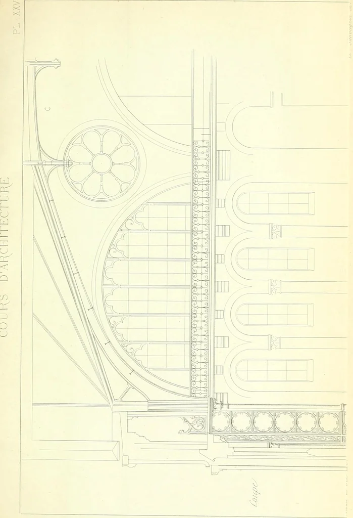 An illustration from Discourses on architecture, 1875, leaf 163