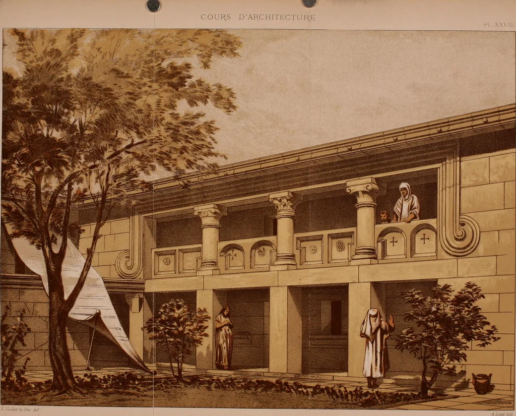 An illustration from Discourses on architecture, 1875, leaf 222