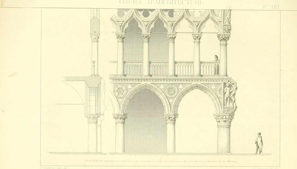 An illustration from Discourses on architecture, 1875, leaf 237