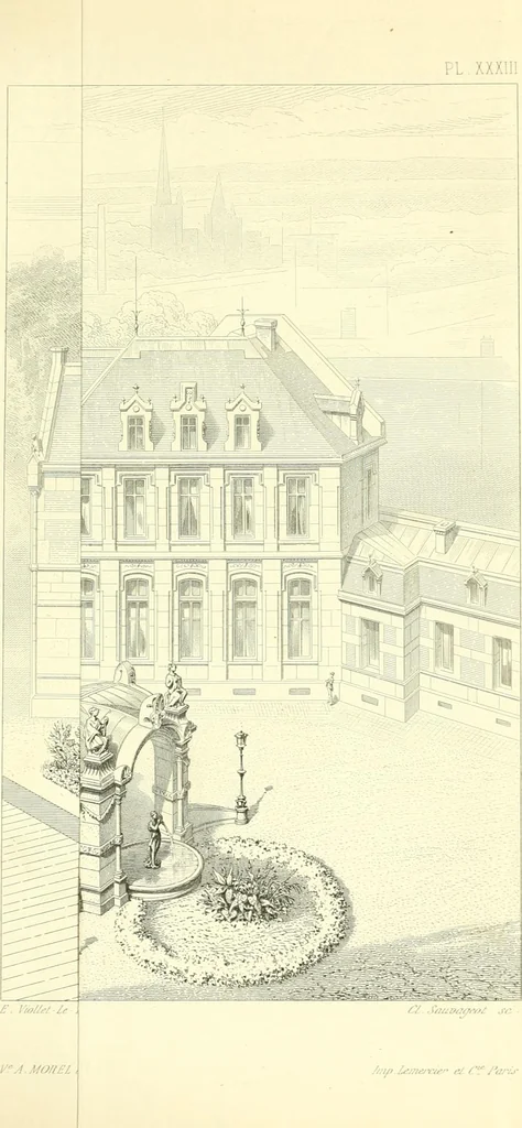 An illustration from Discourses on architecture, 1875, leaf 329