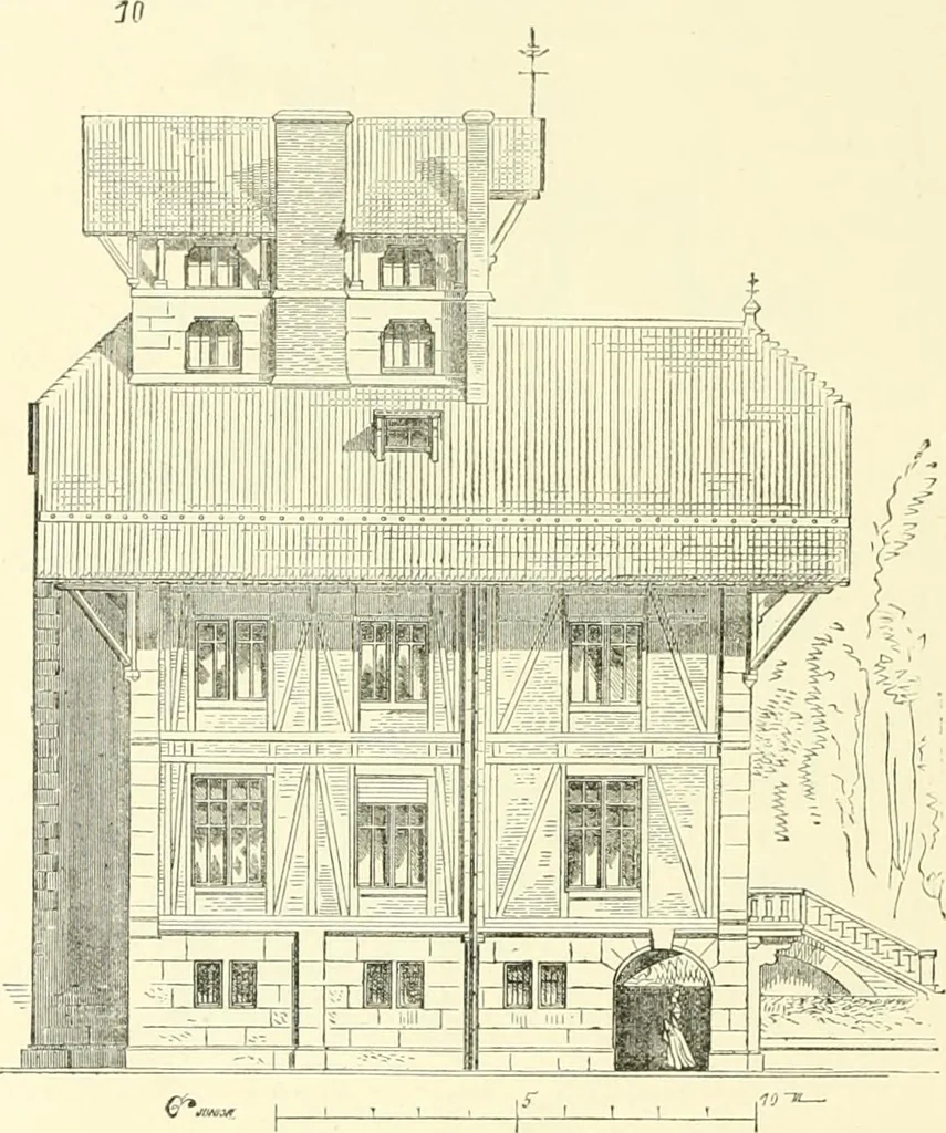 An illustration from Discourses on architecture, 1875, leaf 414