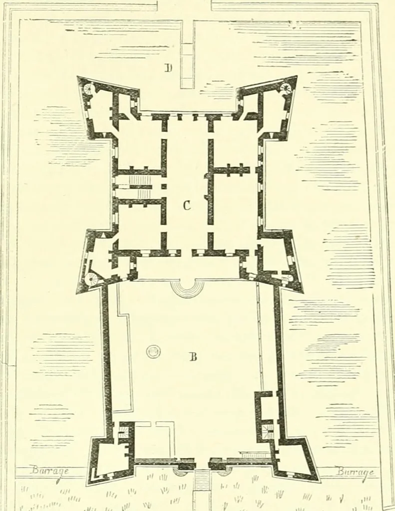 An illustration from Discourses on architecture, 1875, leaf 419