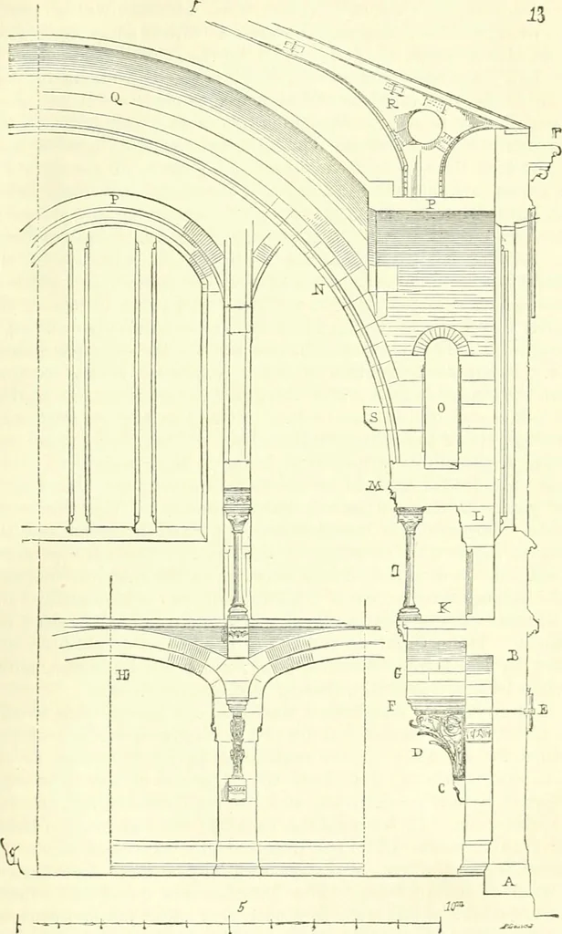 An illustration from Discourses on architecture, 1875, leaf 53