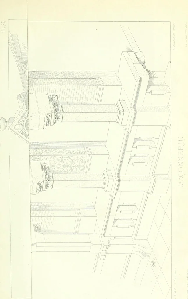 An illustration from Discourses on architecture, 1875, leaf 57