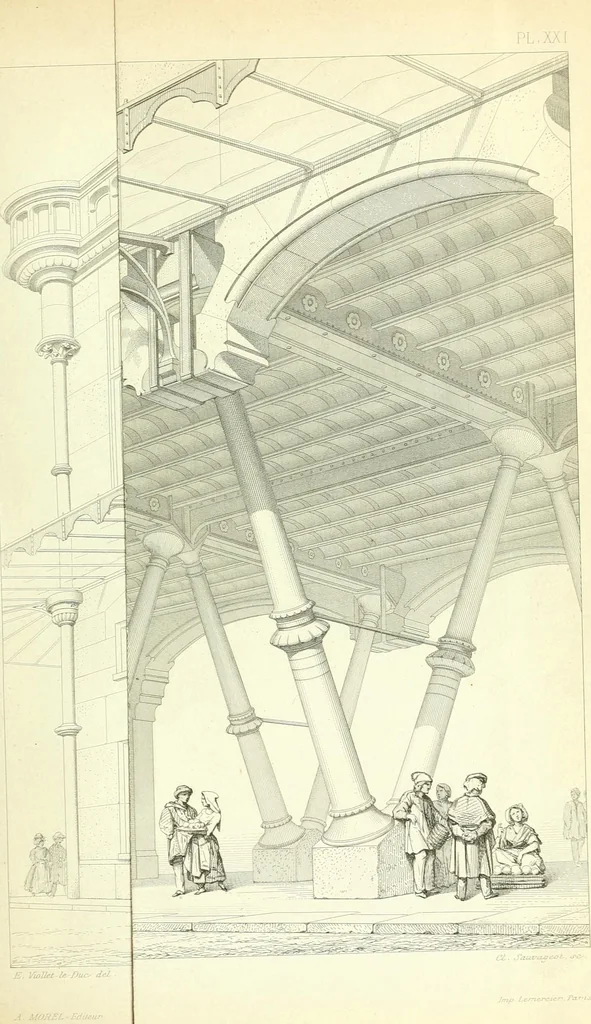An illustration from Discourses on architecture, 1875, leaf 83