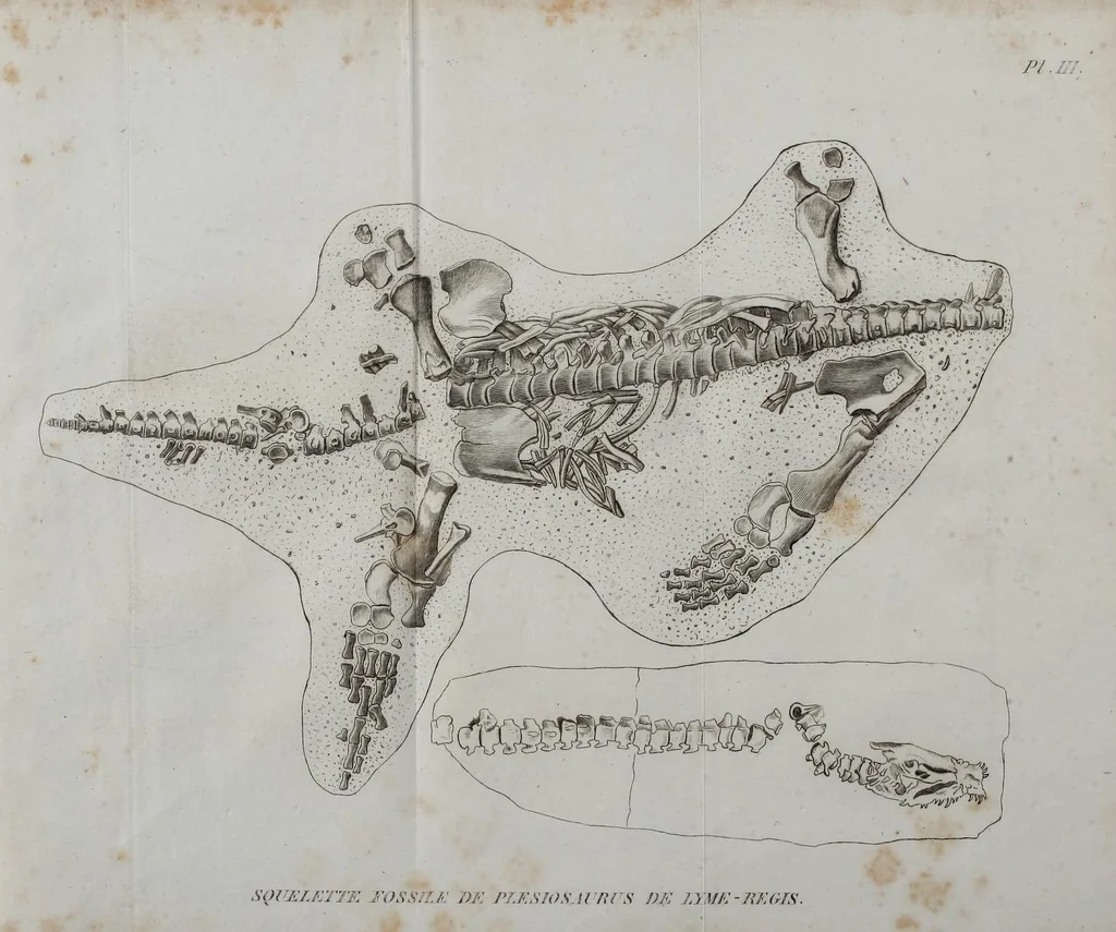 An illustration from Discours sur les révolutions de la surface du globe : et sur les changemens qu'elles ont produits dans le règne animal, 1828, leaf 433