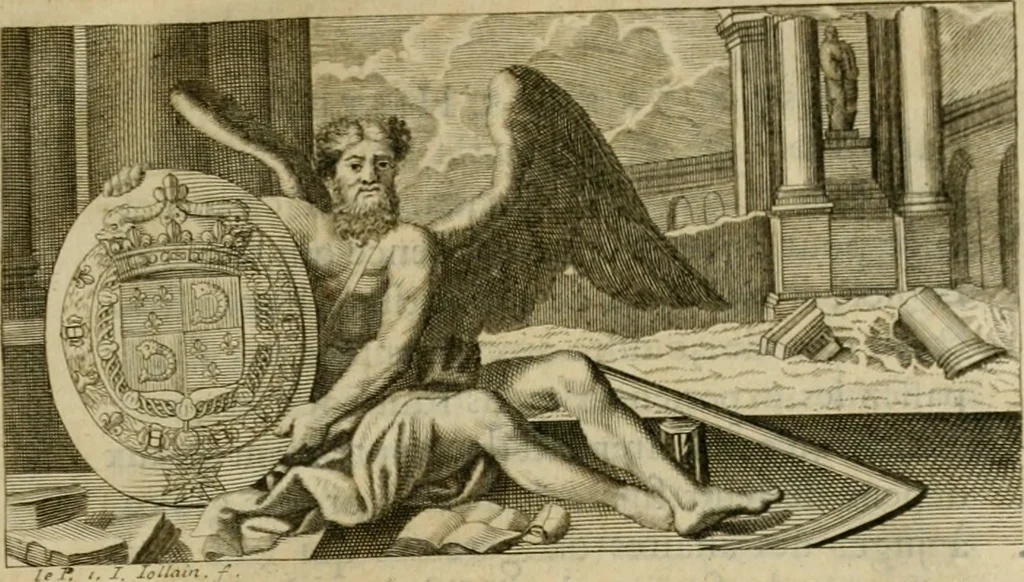 An illustration from Discours sur l'histoire universelle a Monseignevr de Davphin: pour expliquer la suite de la religion & les changemmens des empires. Premiere partie depuis le commencement du monde jusqu'à l'empire de Charlemagne, 1681, leaf 8