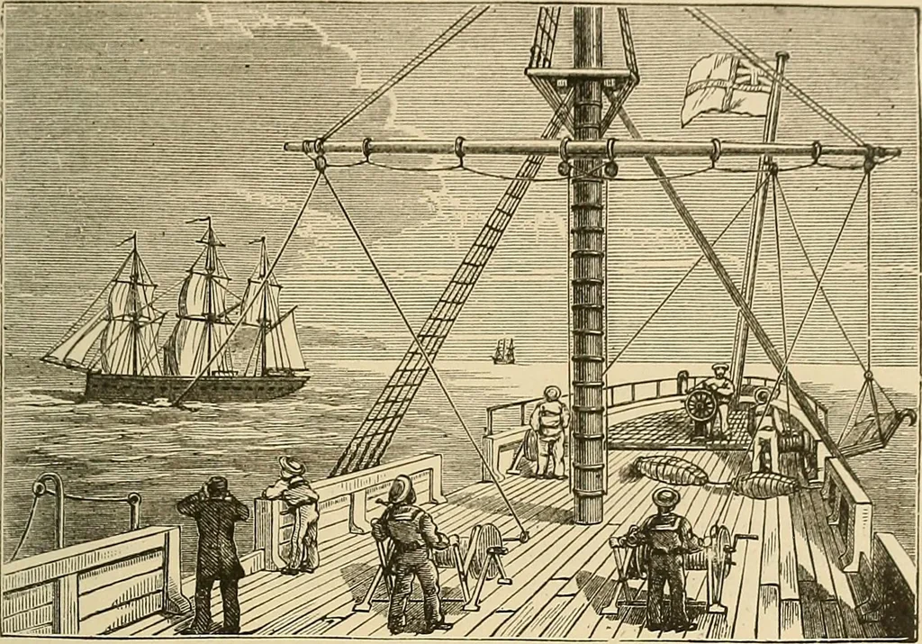 An illustration from Discoveries and inventions of the nineteenth century, 1905, leaf 269
