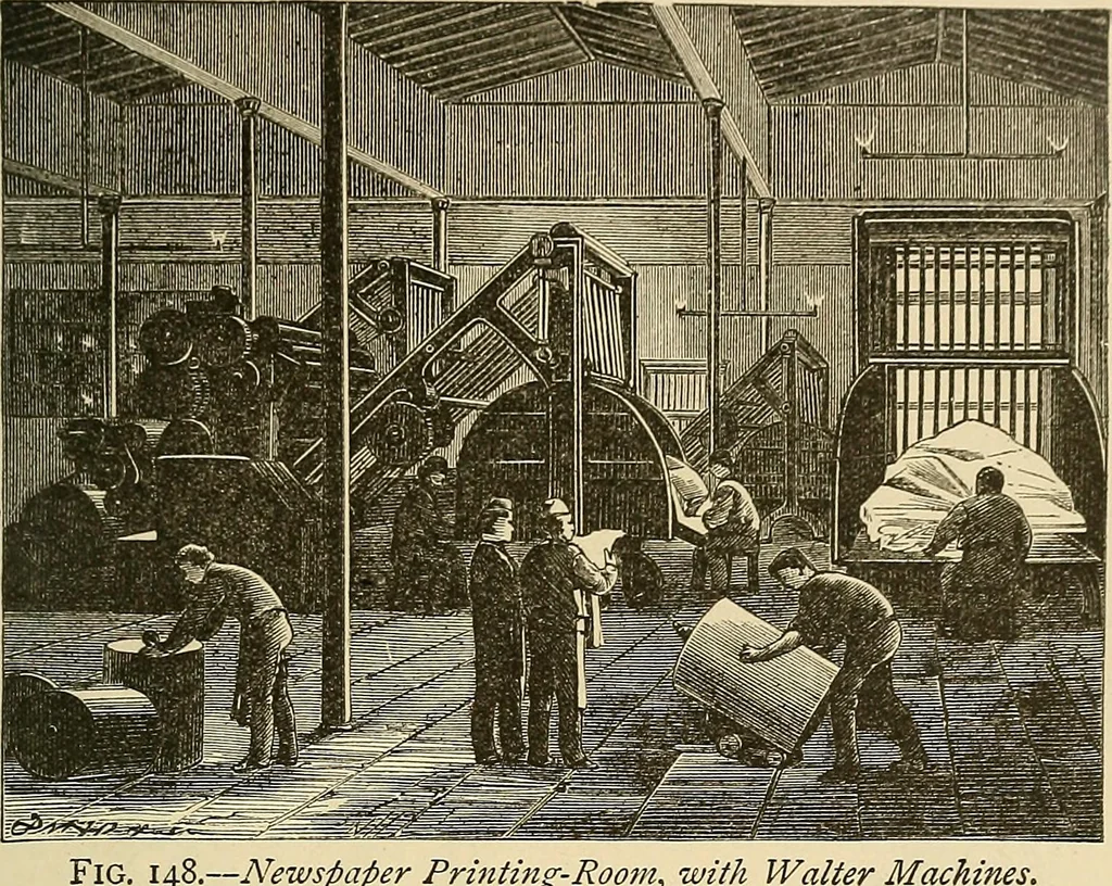 An illustration from Discoveries and inventions of the nineteenth century, 1905, leaf 353