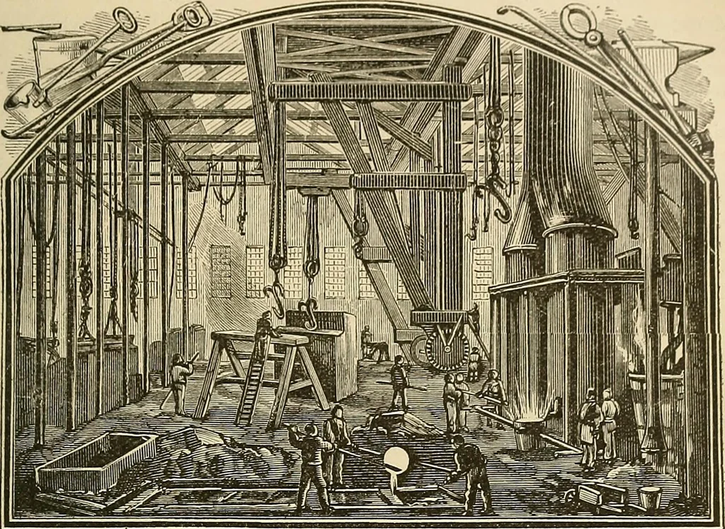 An illustration from Discoveries and inventions of the nineteenth century, 1905, leaf 53