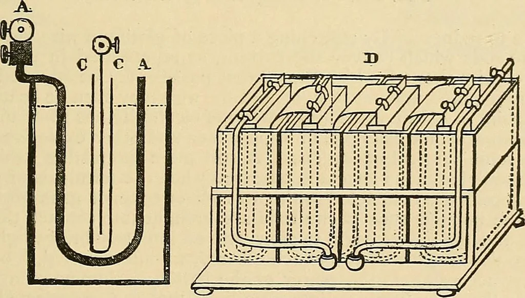 An illustration from Discoveries and inventions of the nineteenth century, 1905, leaf 547