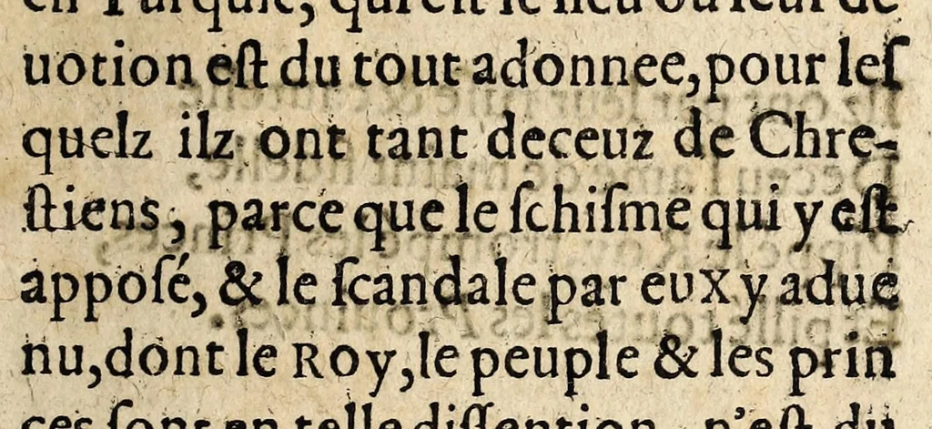 An illustration from Discovrs de la fuyte des impositeurs italiens. Et des regretz qu'ilz font de quieter la France. Et de leur route vers les pays de Barbarie., 1589, leaf 23
