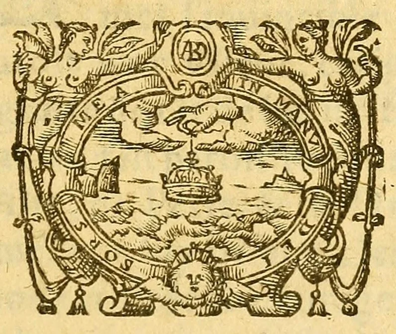 An illustration from Discovrs D'Estat : Presenté au Roy, sur les Alliances de France & d'Espagne, tant vieilles que nouuelles, 1615, leaf 3