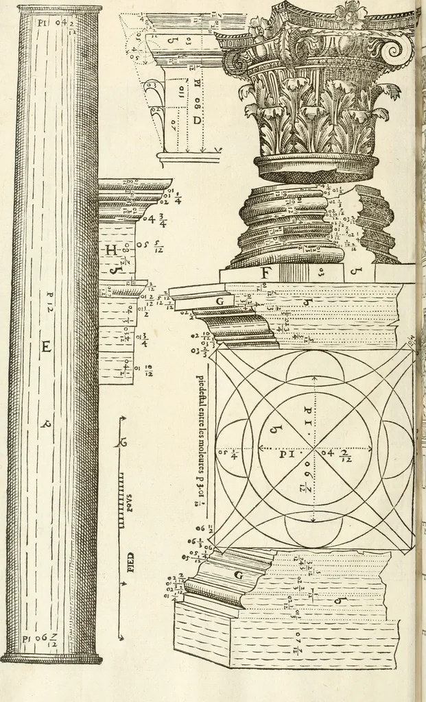 An illustration from Discovrs historial de l'antiqve et illvstre cité de Nismes en la Gaule narbonoise : auec les portraitz des plus antiques & insignes bastimens dudit lieu, reduitz à leur vraye mesure & proportion, ensemble de l'antique & moderne ville, 1560, leaf 111