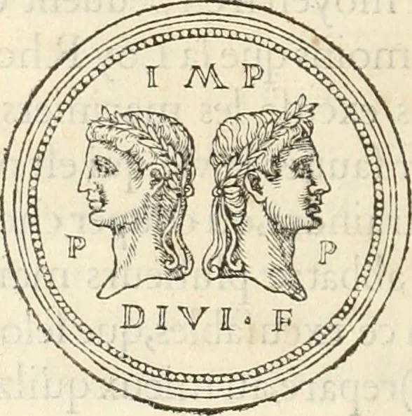 An illustration from Discovrs historial de l'antiqve et illvstre cité de Nismes en la Gaule narbonoise : auec les portraitz des plus antiques & insignes bastimens dudit lieu, reduitz à leur vraye mesure & proportion, ensemble de l'antique & moderne ville, 1560, leaf 127