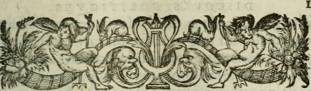 An illustration from Discovrs politiqves et militaires. Nouuellement recueillis & mis en lumiere, 1587, leaf 20