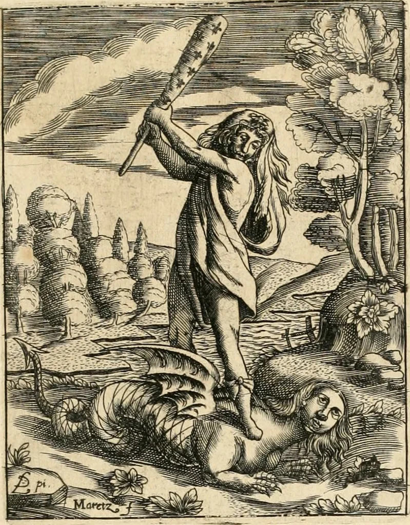 An illustration from Discovrs svr les arcs triomphavx dressés en la ville d'Aix : à l'heureuse arriuée de tres-chrestien, tres-grand, & tres-iuste monarque Lovys XIII. roy de France, & de Nauarre, 1624, leaf 100