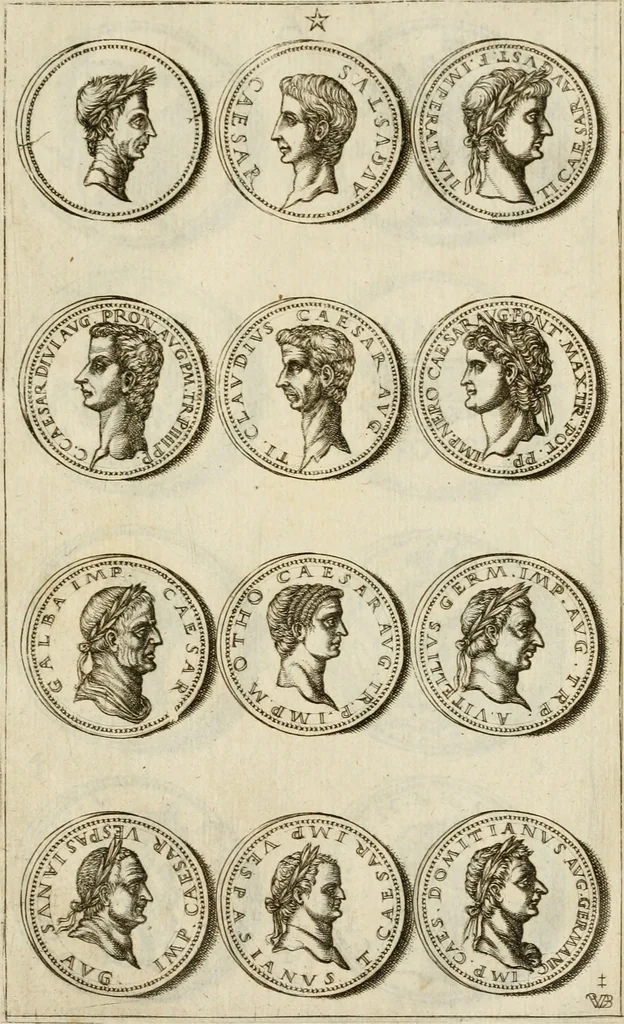 An illustration from Discovrs svr les medalles et gravevres antiques, principalement romaines. Plus, vne exposition particuliere de quelques planches ou tables estans sur la fin de ce liure, esquelles sont monstrees diuerses medalles & graueures antiques, rares & exquises, 1579, leaf 328