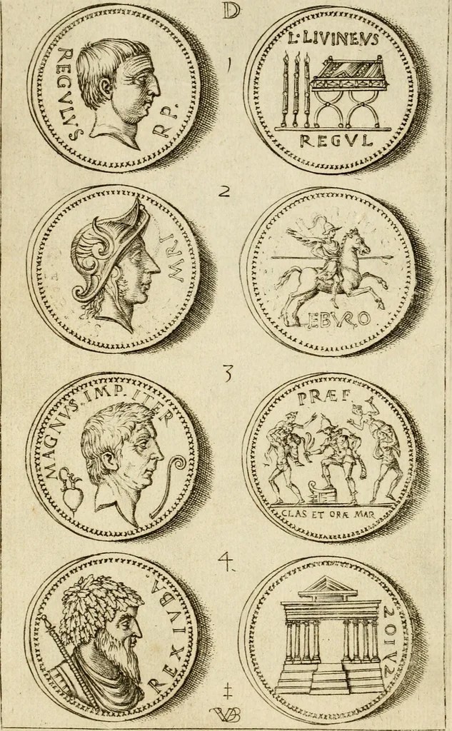 An illustration from Discovrs svr les medalles et gravevres antiques, principalement romaines. Plus, vne exposition particuliere de quelques planches ou tables estans sur la fin de ce liure, esquelles sont monstrees diuerses medalles & graueures antiques, rares & exquises, 1579, leaf 337