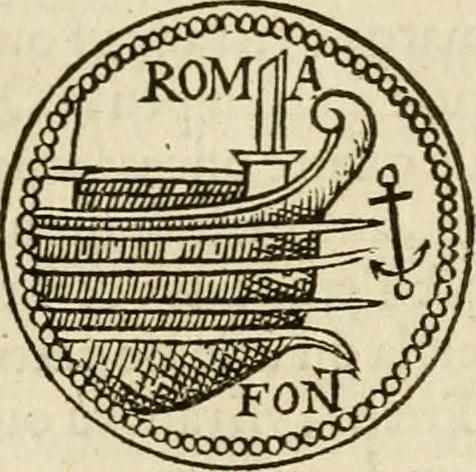 An illustration from Discovrs svr les medalles et gravevres antiques, principalement romaines. Plus, vne exposition particuliere de quelques planches ou tables estans sur la fin de ce liure, esquelles sont monstrees diuerses medalles & graueures antiques, rares & exquises, 1579, leaf 64