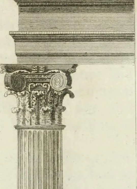 An illustration from An attempt to discriminate the styles of architecture in England : from the Conquest to the Reformation : with notices of above three thousand British edifices : preceded by a sketch of the Grecian and Roman orders, 1825, leaf 56