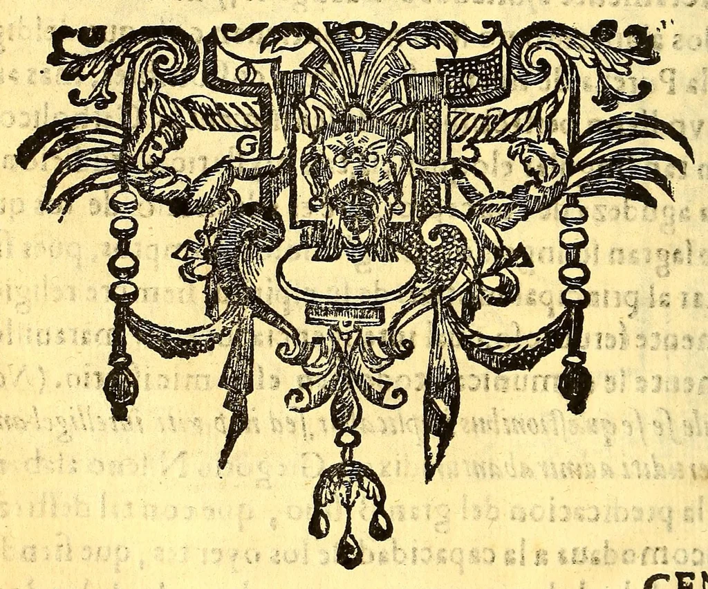 An illustration from Discurso del meior arbitrio de Philippo IIII, el grande rey de las Españas, y emperador de las Indias. : Eleccion de Maria Santissima S.N. por patrona de su española monarchia, y protectora de sus cathólicas armas. Predicado en el solemnissimo nouenario, que por orden de Su Magestad se celebrò en la cathedral metropolitana desta corte de Lima: y por acuerdo de sus dos principes a la deuotissima imagen de Nuestra Señora del Rosario., 1644, leaf 8
