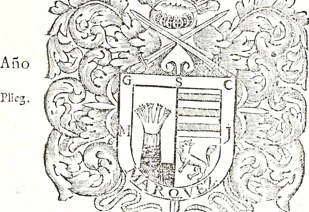 An illustration from Discursos de la nobleza de Espana, 1659, leaf 4