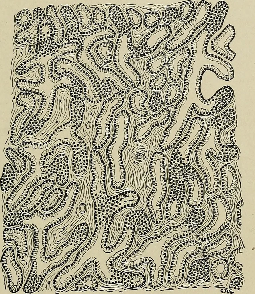 An illustration from Diseases of the stomach : a text-book for practitioners and students, 1906, leaf 135