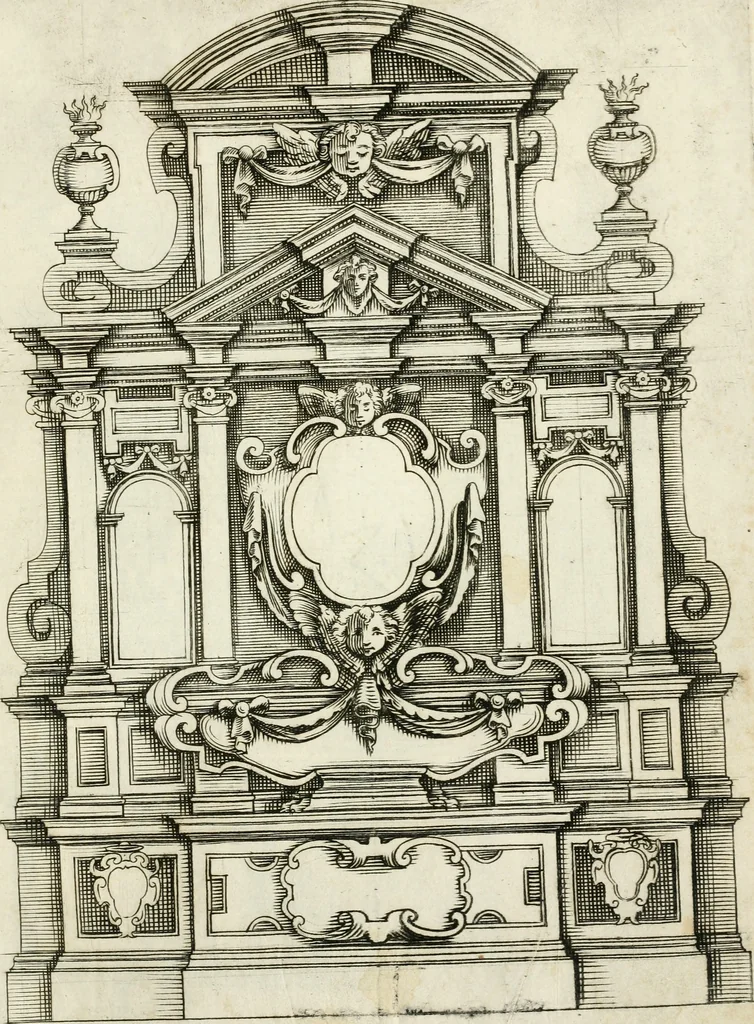 An illustration from Disegni varii di depositi o' sepulcri, 1619, leaf 10