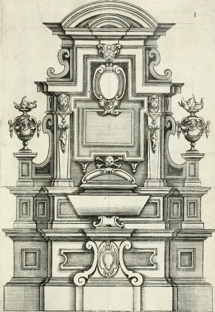 An illustration from Disegni varii di depositi o' sepulcri, 1619, leaf 100