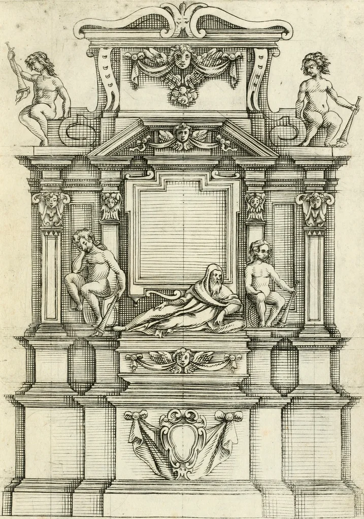 An illustration from Disegni varii di depositi o' sepulcri, 1619, leaf 12