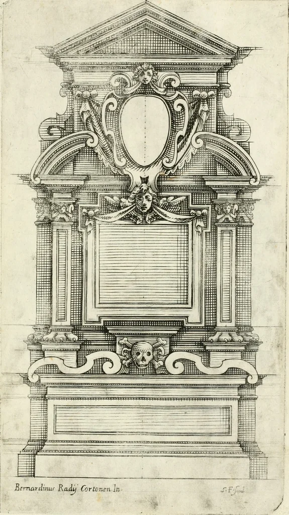 An illustration from Disegni varii di depositi o' sepulcri, 1619, leaf 16