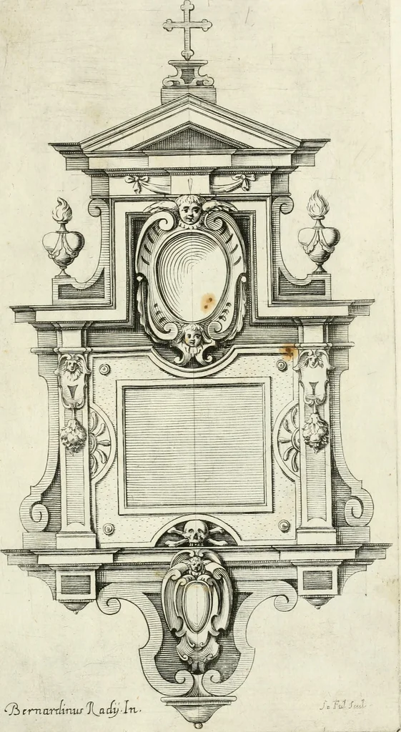 An illustration from Disegni varii di depositi o' sepulcri, 1619, leaf 36
