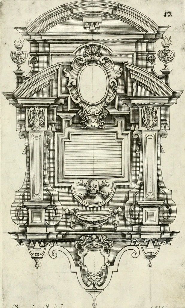 An illustration from Disegni varii di depositi o' sepulcri, 1619, leaf 86