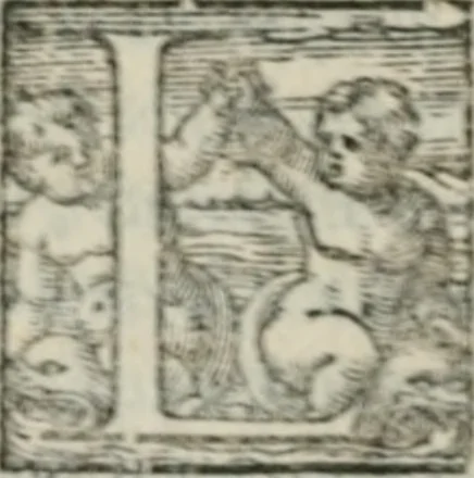 An illustration from Disegno del Doni : partito in piv ragionamenti, ne qvali si tratta della scoltvra et pittvra : de colori, de getti, de modegli, con molte cose appartenenti a quest'arti : & si termina la nobiltà dell'una et dell'altra professione : con historie, essempi, et sentenze : & nel fine alcune lettere che trattano della medesima materia, 1549, leaf 107