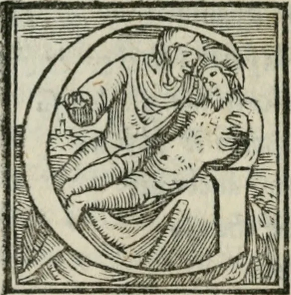 An illustration from Disegno del Doni : partito in piv ragionamenti, ne qvali si tratta della scoltvra et pittvra : de colori, de getti, de modegli, con molte cose appartenenti a quest'arti : & si termina la nobiltà dell'una et dell'altra professione : con historie, essempi, et sentenze : & nel fine alcune lettere che trattano della medesima materia, 1549, leaf 23