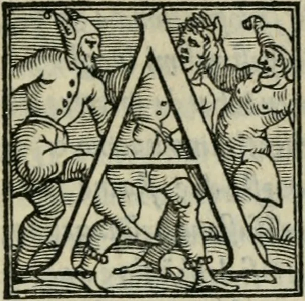An illustration from Disegno del Doni : partito in piv ragionamenti, ne qvali si tratta della scoltvra et pittvra : de colori, de getti, de modegli, con molte cose appartenenti a quest'arti : & si termina la nobiltà dell'una et dell'altra professione : con historie, essempi, et sentenze : & nel fine alcune lettere che trattano della medesima materia, 1549, leaf 68