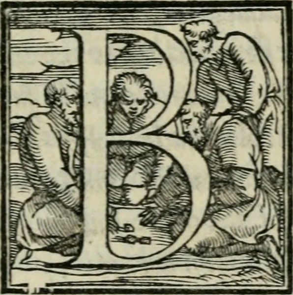 An illustration from Disegno del Doni : partito in piv ragionamenti, ne qvali si tratta della scoltvra et pittvra : de colori, de getti, de modegli, con molte cose appartenenti a quest'arti : & si termina la nobiltà dell'una et dell'altra professione : con historie, essempi, et sentenze : & nel fine alcune lettere che trattano della medesima materia, 1549, leaf 80